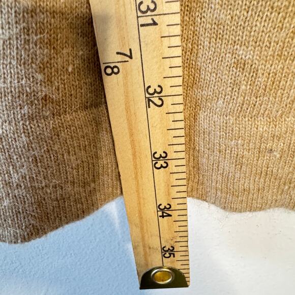 BCBGMaxazria Dress Women XL Tan Apron Style Knit Mini Angora Mini Casual Neutral - Picture 6 of 7